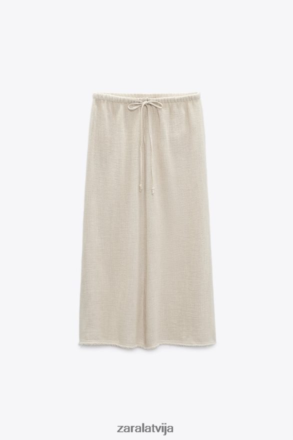 lauku stila svārki sievietes Zara smiltis 6ZTV40708 apģērbs