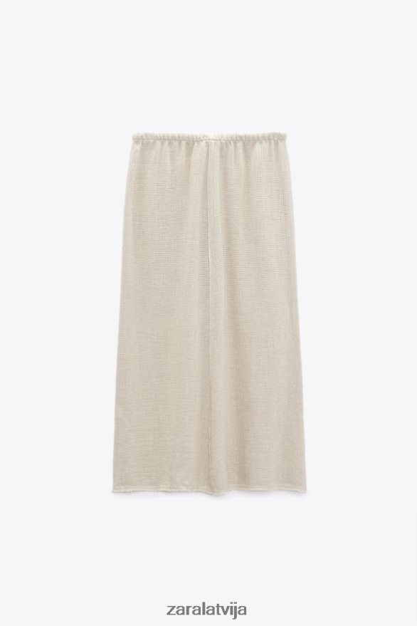lauku stila svārki sievietes Zara smiltis 6ZTV40708 apģērbs