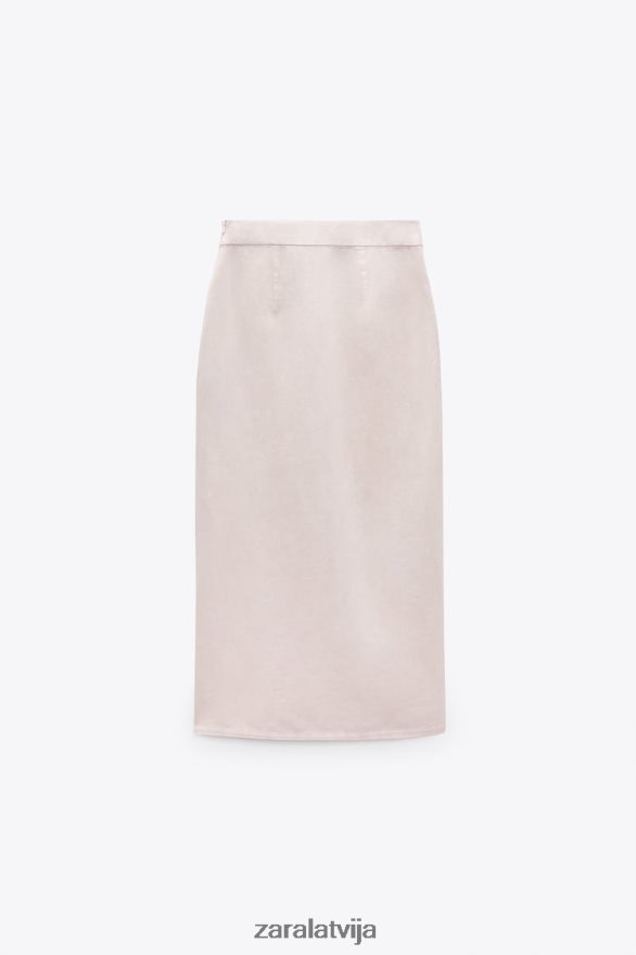 lina maisījuma midi cargo svārki sievietes Zara ekru 6ZTV40713 apģērbs