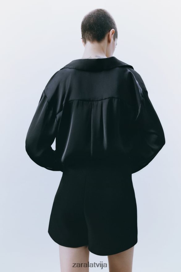 šķēlums skorts sievietes Zara melns 6ZTV40598 apģērbs