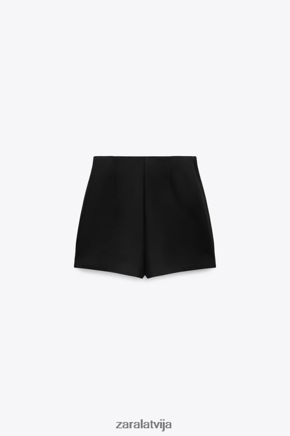 šķēlums skorts sievietes Zara melns 6ZTV40598 apģērbs