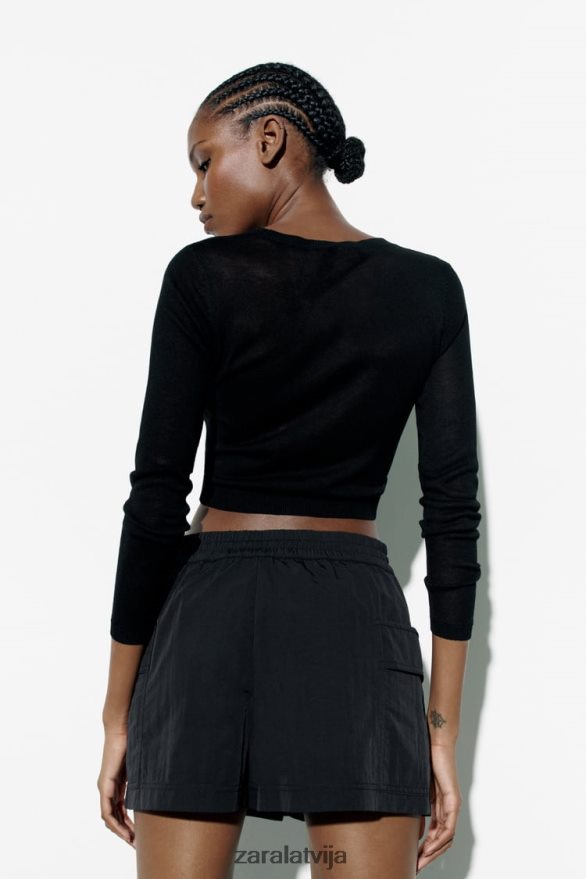 neilona skorts sievietes Zara melns 6ZTV40557 apģērbs