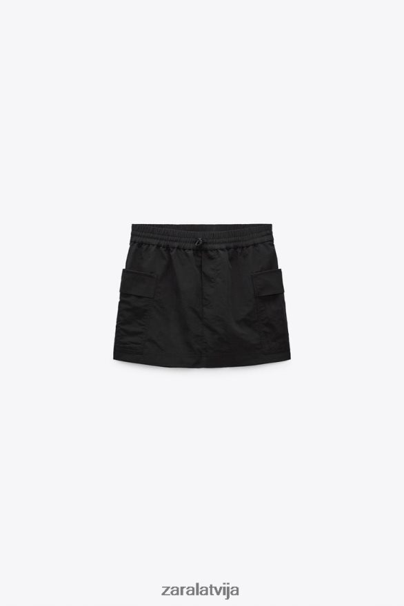 neilona skorts sievietes Zara melns 6ZTV40557 apģērbs
