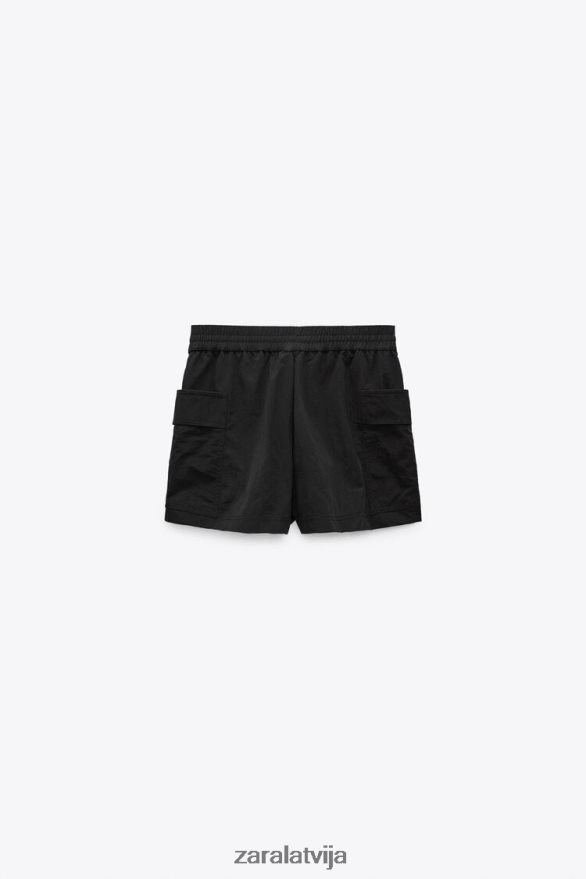 neilona skorts sievietes Zara melns 6ZTV40557 apģērbs