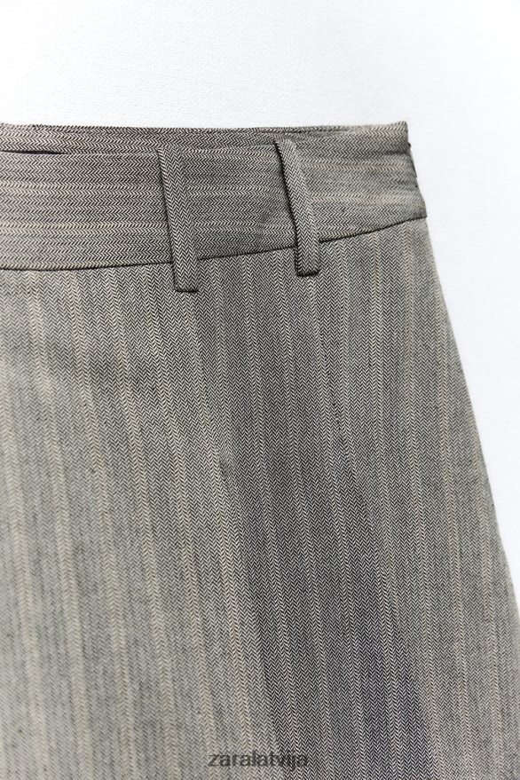 skujiņas skorts sievietes Zara pelēkais merģelis 6ZTV40556 apģērbs