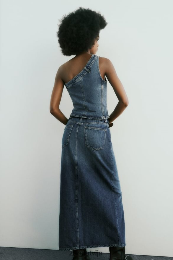 trf garie džinsa svārki sievietes Zara jūras zils 6ZTV40650 apģērbs