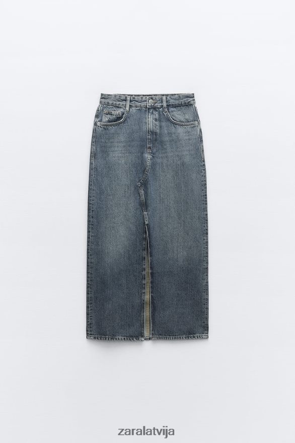 trf garie džinsa svārki sievietes Zara jūras zils 6ZTV40650 apģērbs