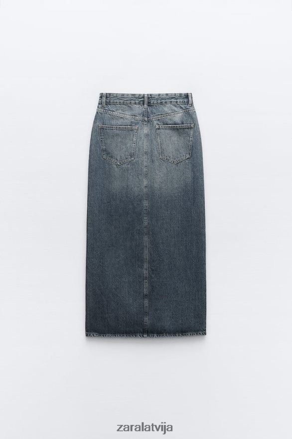 trf garie džinsa svārki sievietes Zara jūras zils 6ZTV40650 apģērbs