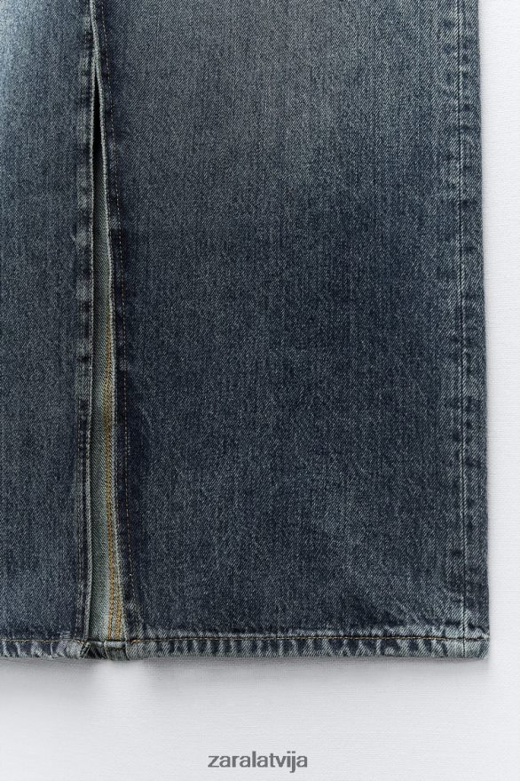 trf garie džinsa svārki sievietes Zara jūras zils 6ZTV40650 apģērbs