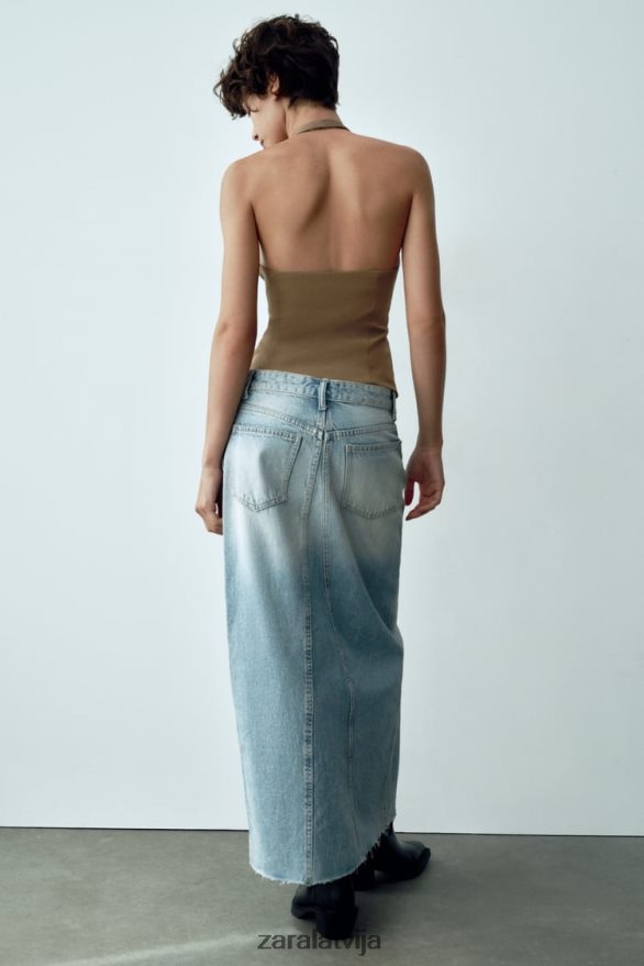 trf garie džinsa svārki sievietes Zara zils 6ZTV40661 apģērbs