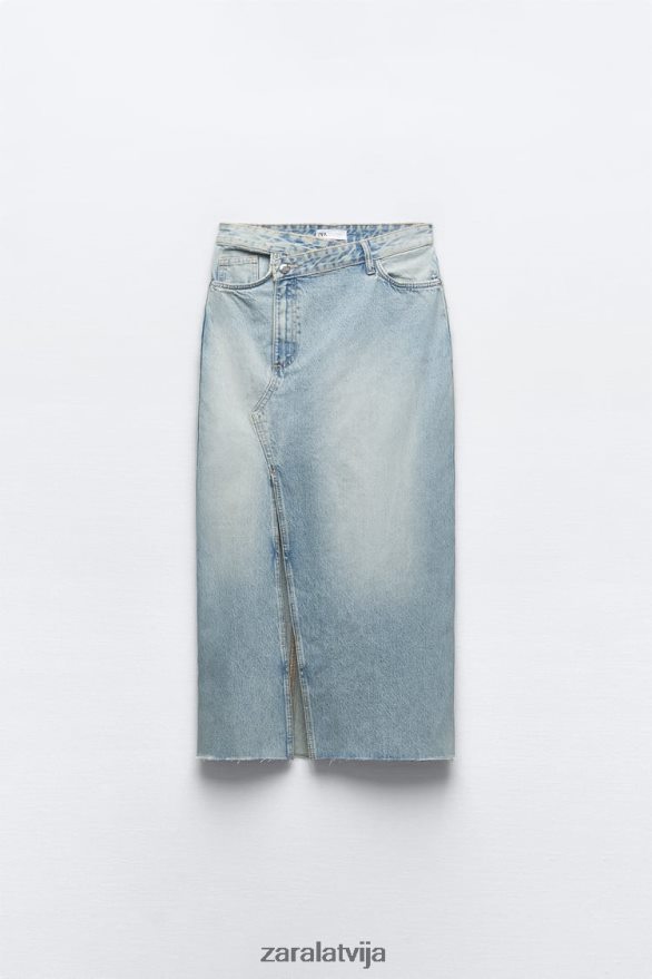 trf garie džinsa svārki sievietes Zara zils 6ZTV40661 apģērbs
