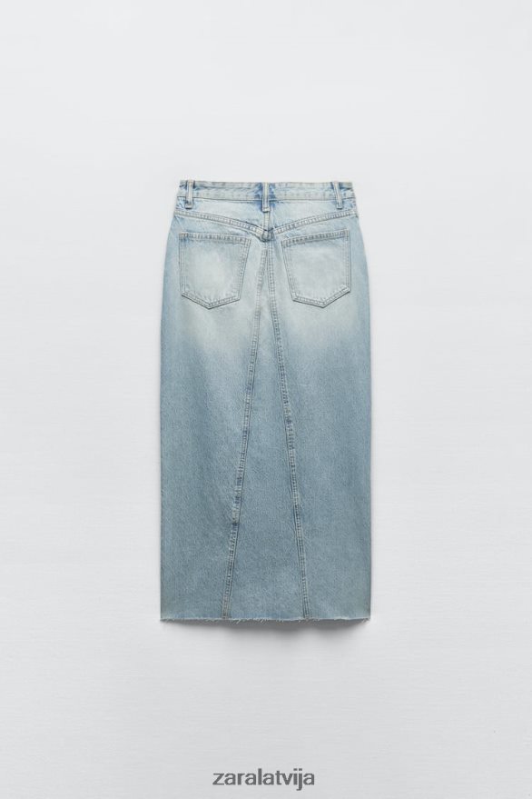 trf garie džinsa svārki sievietes Zara zils 6ZTV40661 apģērbs