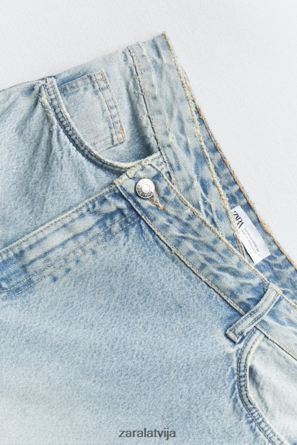 trf garie džinsa svārki sievietes Zara zils 6ZTV40661 apģērbs