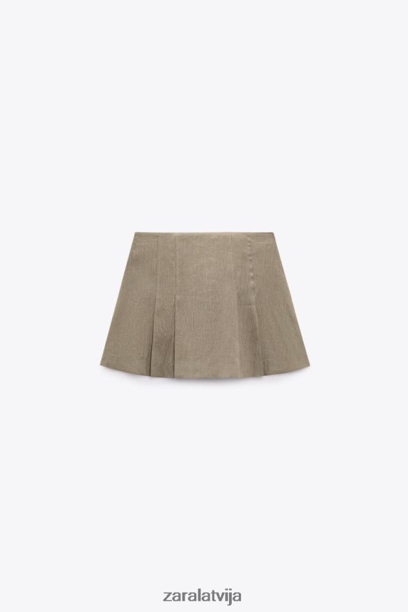veļas kastes kroku skorts sievietes Zara bēšs 6ZTV40688 apģērbs