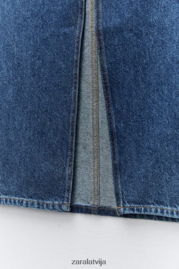 z1975 gredzenu džinsa svārki sievietes Zara vidus zils 6ZTV40668 apģērbs