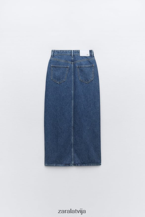 z1975 gredzenu džinsa svārki sievietes Zara vidus zils 6ZTV40668 apģērbs