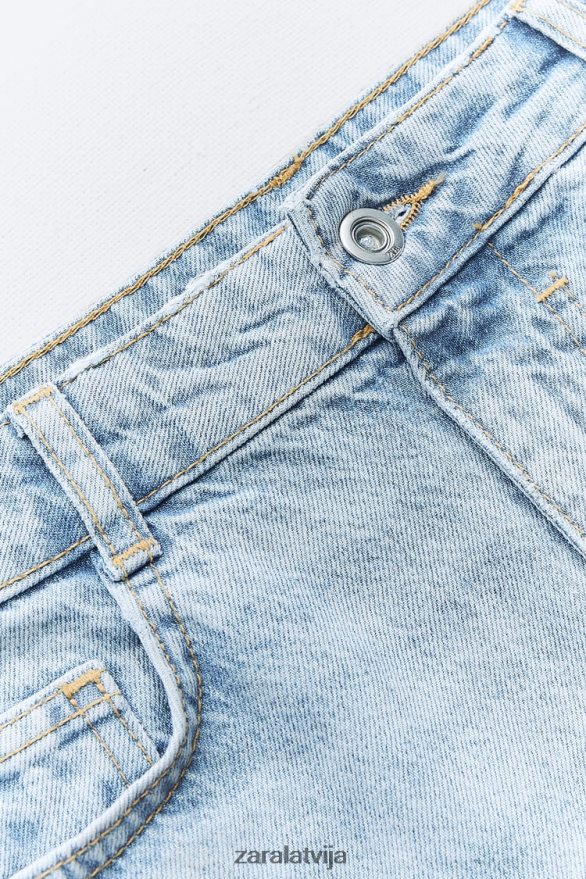 z1975 mazgāti šķēlumi džinsa svārki sievietes Zara rozā 6ZTV40632 apģērbs