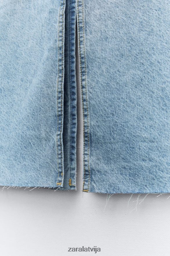 z1975 mazgāti šķēlumi džinsa svārki sievietes Zara rozā 6ZTV40632 apģērbs