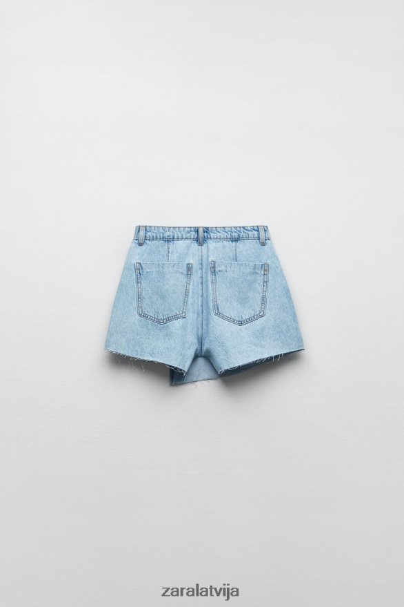 z1975 pogām wrap skort sievietes Zara gaiši zils 6ZTV40534 apģērbs