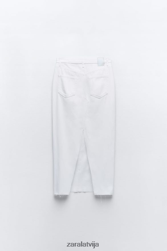 z1975 wrap jostas džinsa midi svārki sievietes Zara balts 6ZTV40699 apģērbs