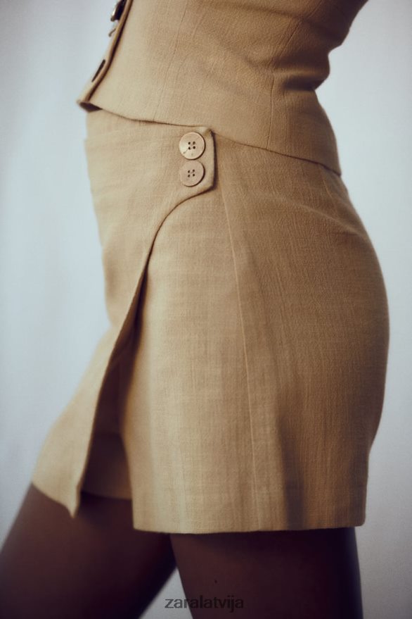 zemniecisks krosovera skorts sievietes Zara taupīgi brūns 6ZTV40569 apģērbs