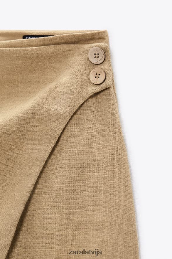 zemniecisks krosovera skorts sievietes Zara taupīgi brūns 6ZTV40569 apģērbs