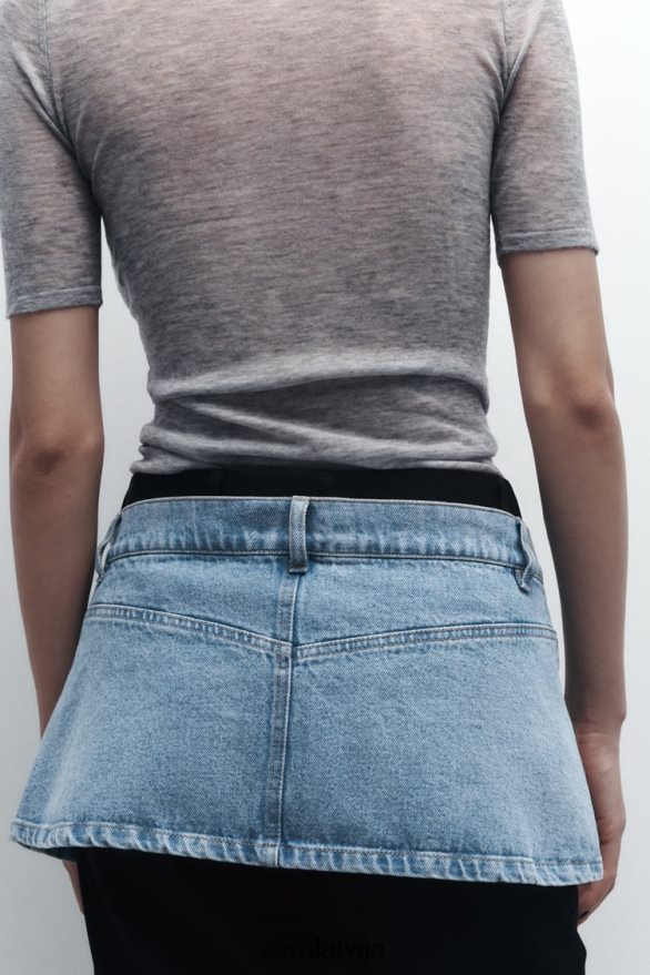 džinsa jostas josta sievietes Zara zils 6ZTV40768 Piederumi