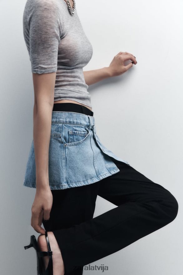 džinsa jostas josta sievietes Zara zils 6ZTV40768 Piederumi