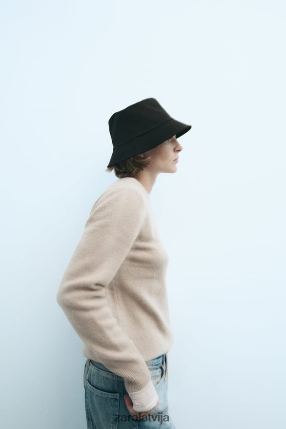 ūdens atgrūdoša spaiņa cepure sievietes Zara melns 6ZTV40763 Piederumi