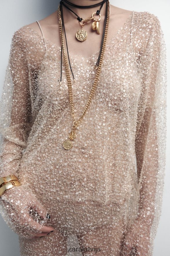 monētu kaklarotu paka sievietes Zara zeltaini 6ZTV40765 Piederumi