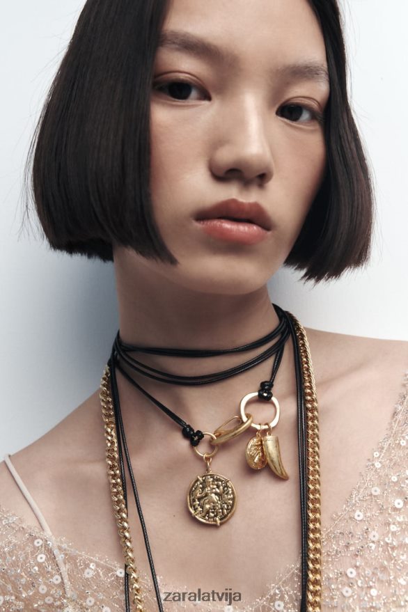 monētu kaklarotu paka sievietes Zara zeltaini 6ZTV40765 Piederumi
