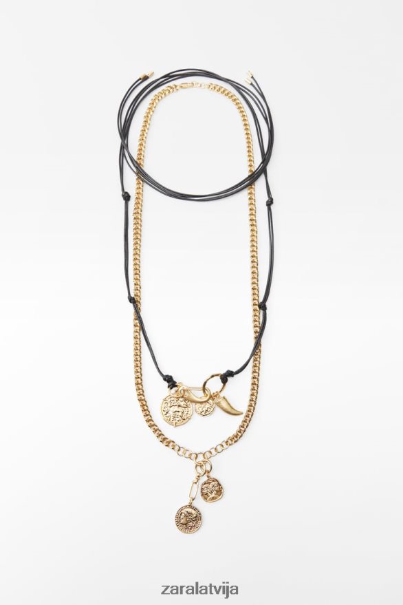 monētu kaklarotu paka sievietes Zara zeltaini 6ZTV40765 Piederumi