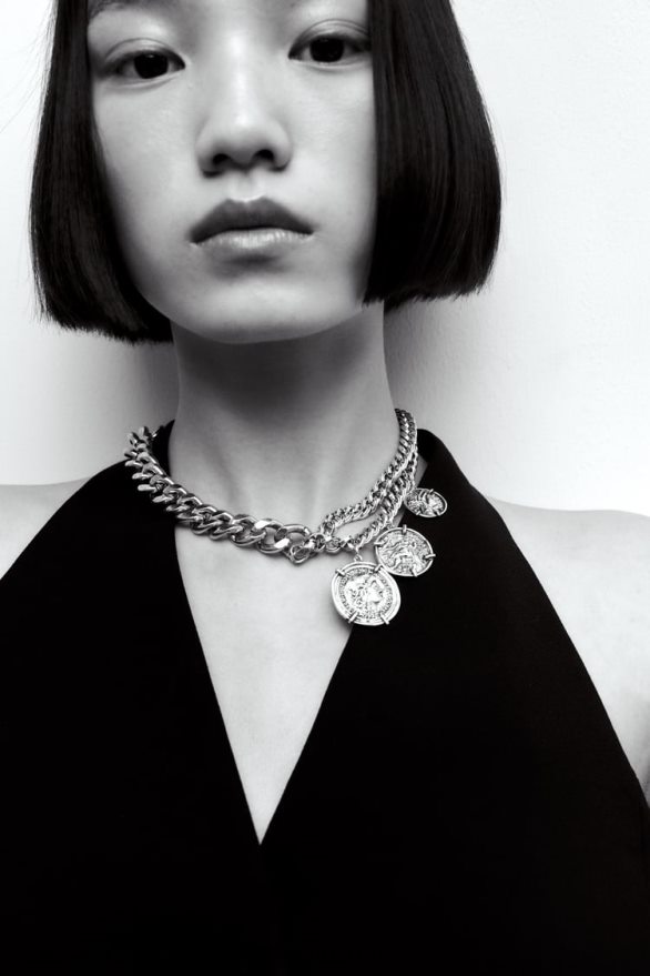 monētu saites kaklarota sievietes Zara Sudrabs 6ZTV40764 Piederumi