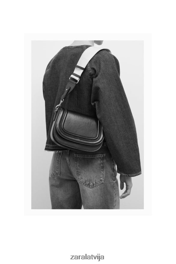 crossbody soma sievietes Zara melns 6ZTV40751 Piederumi
