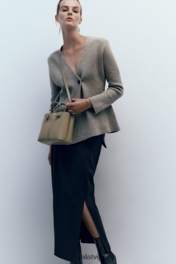 mini pilsētas soma sievietes Zara pelēks 6ZTV40742 Piederumi