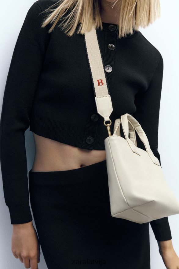 mini pircējs sievietes Zara ekru 6ZTV40744 Piederumi