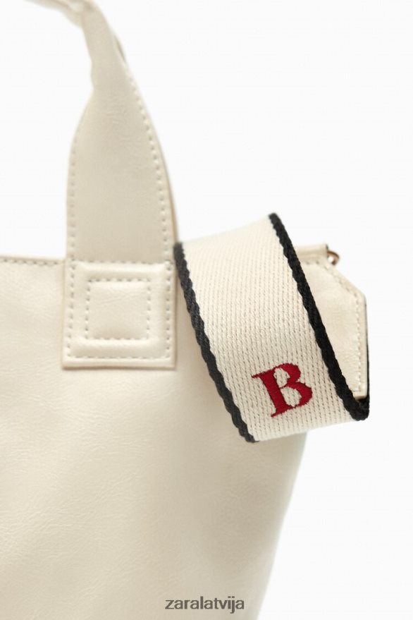 mini pircējs sievietes Zara ekru 6ZTV40744 Piederumi