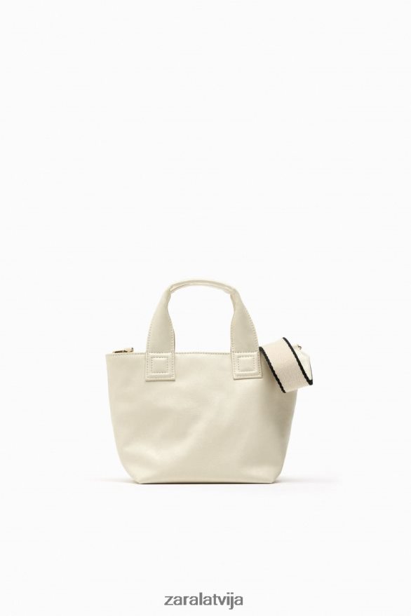 mini pircējs sievietes Zara ekru 6ZTV40744 Piederumi