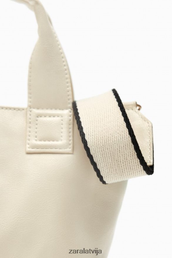 mini pircējs sievietes Zara ekru 6ZTV40744 Piederumi