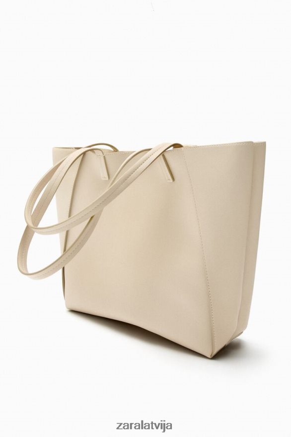 nodalījumu soma sievietes Zara ekru 6ZTV40746 Piederumi
