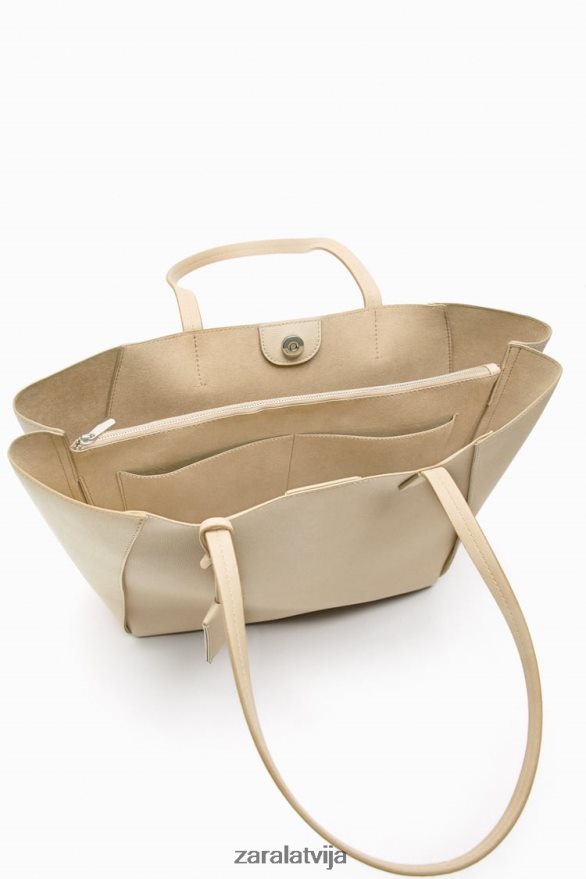 nodalījumu soma sievietes Zara ekru 6ZTV40746 Piederumi