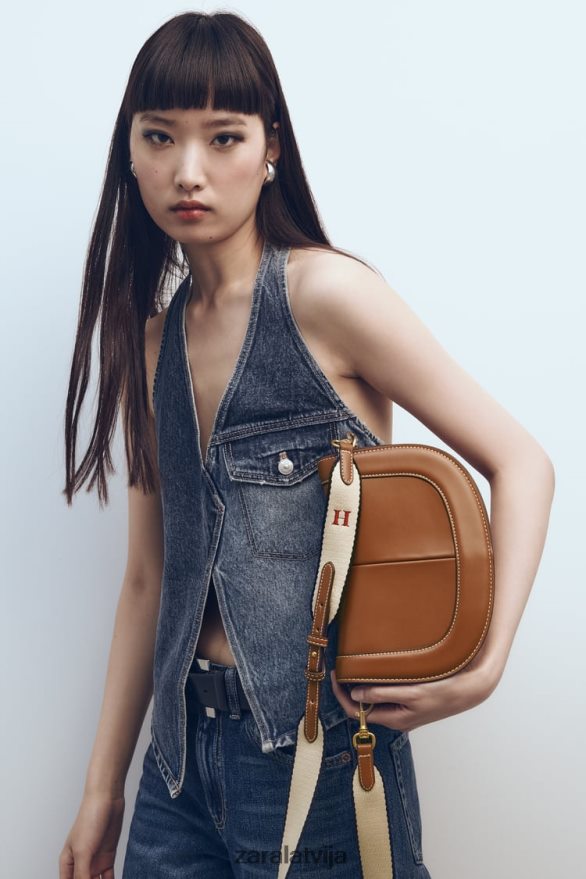 pāršūta crossbody soma sievietes Zara oriģināls 6ZTV40752 Piederumi