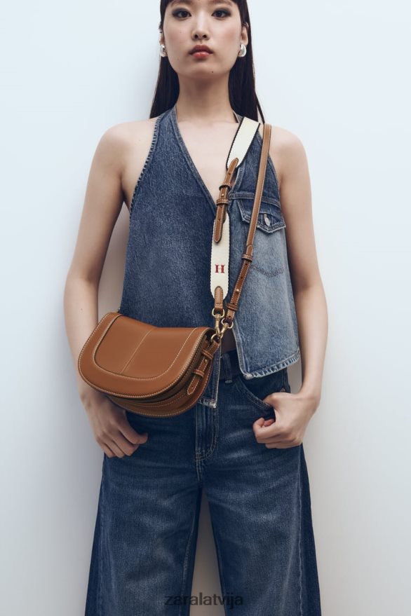 pāršūta crossbody soma sievietes Zara oriģināls 6ZTV40752 Piederumi