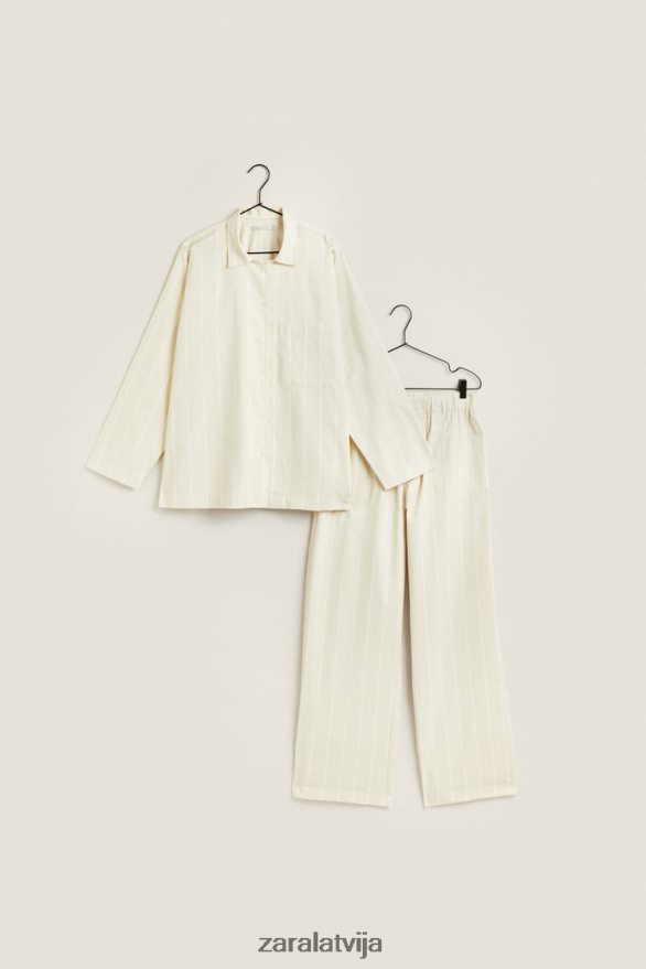 bikses ar plānām svītrām sievietes Zara gaiši dzeltens 6ZTV401801 apģērbs