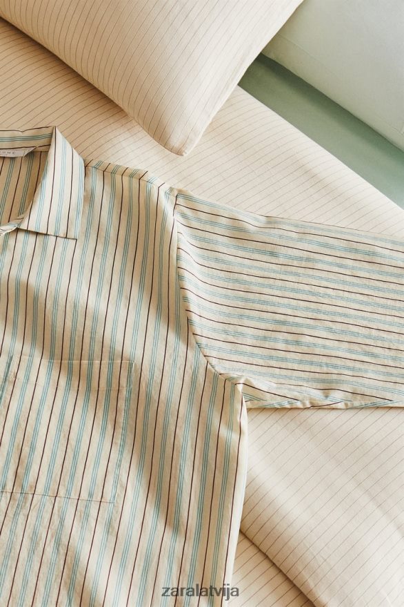 krekls ar plānām svītrām sievietes Zara vaniļas 6ZTV401797 apģērbs