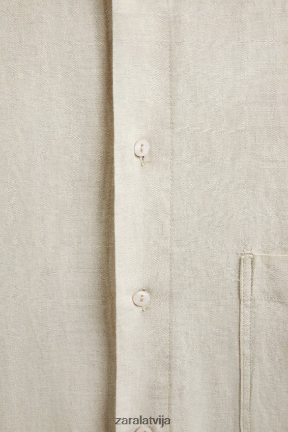 kreklu kleita sievietes Zara gaiši bēšs 6ZTV401819 apģērbs