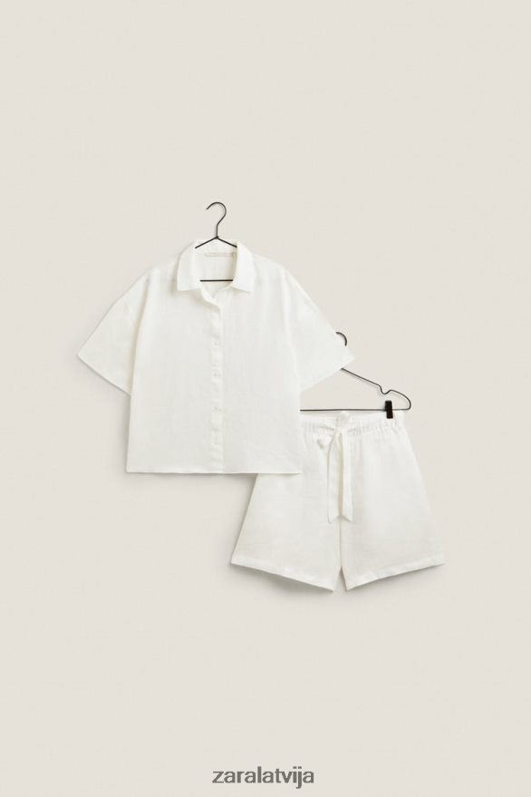 lina krekls sievietes Zara ekru 6ZTV401814 apģērbs