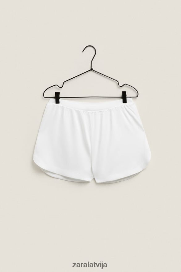 mīksta pieskāriena šorti sievietes Zara balts 6ZTV401811 apģērbs