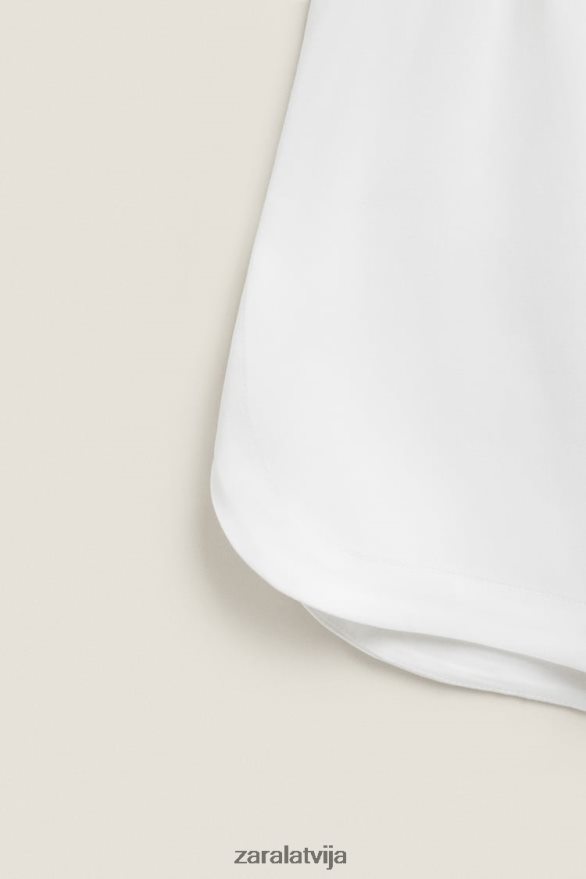 mīksta pieskāriena šorti sievietes Zara balts 6ZTV401811 apģērbs