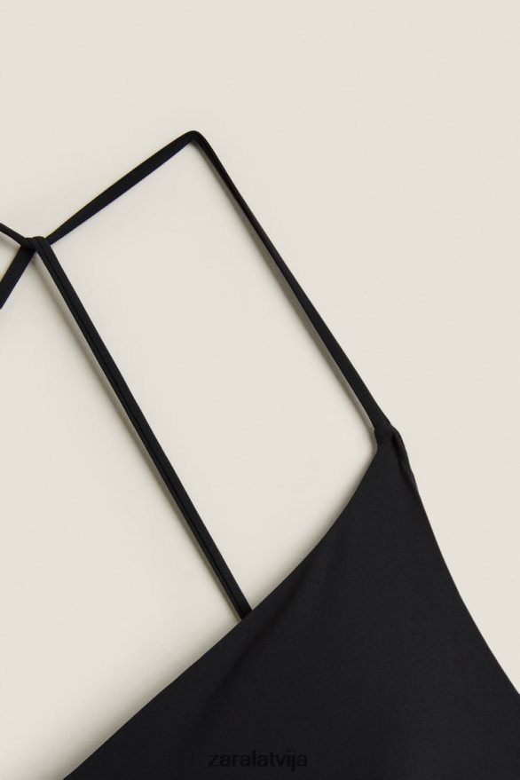 peldkostīms ar atvērtu muguru sievietes Zara melns 6ZTV401823 apģērbs
